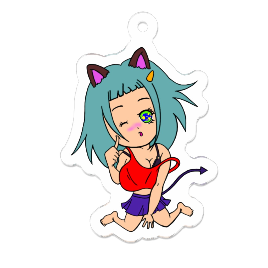 にゃん魔女ちゃんオリジナルキーホルダー