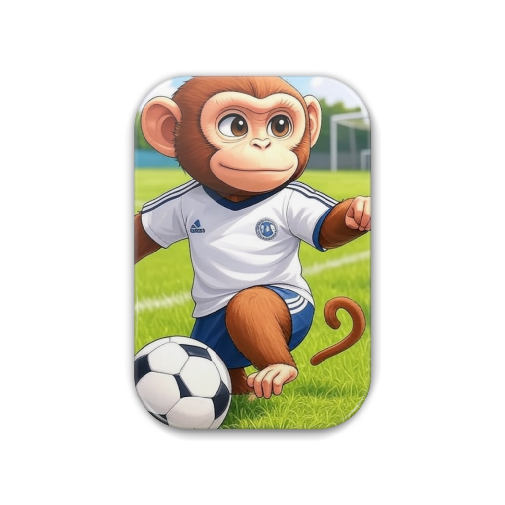 さる彦くん（サッカー）オリジナル缶バッジ