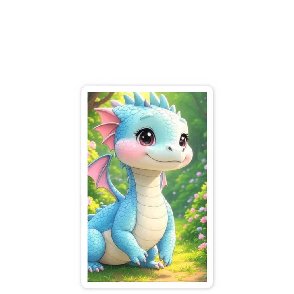 ドラゴンのハル子さんオリジナルスマホステッカー