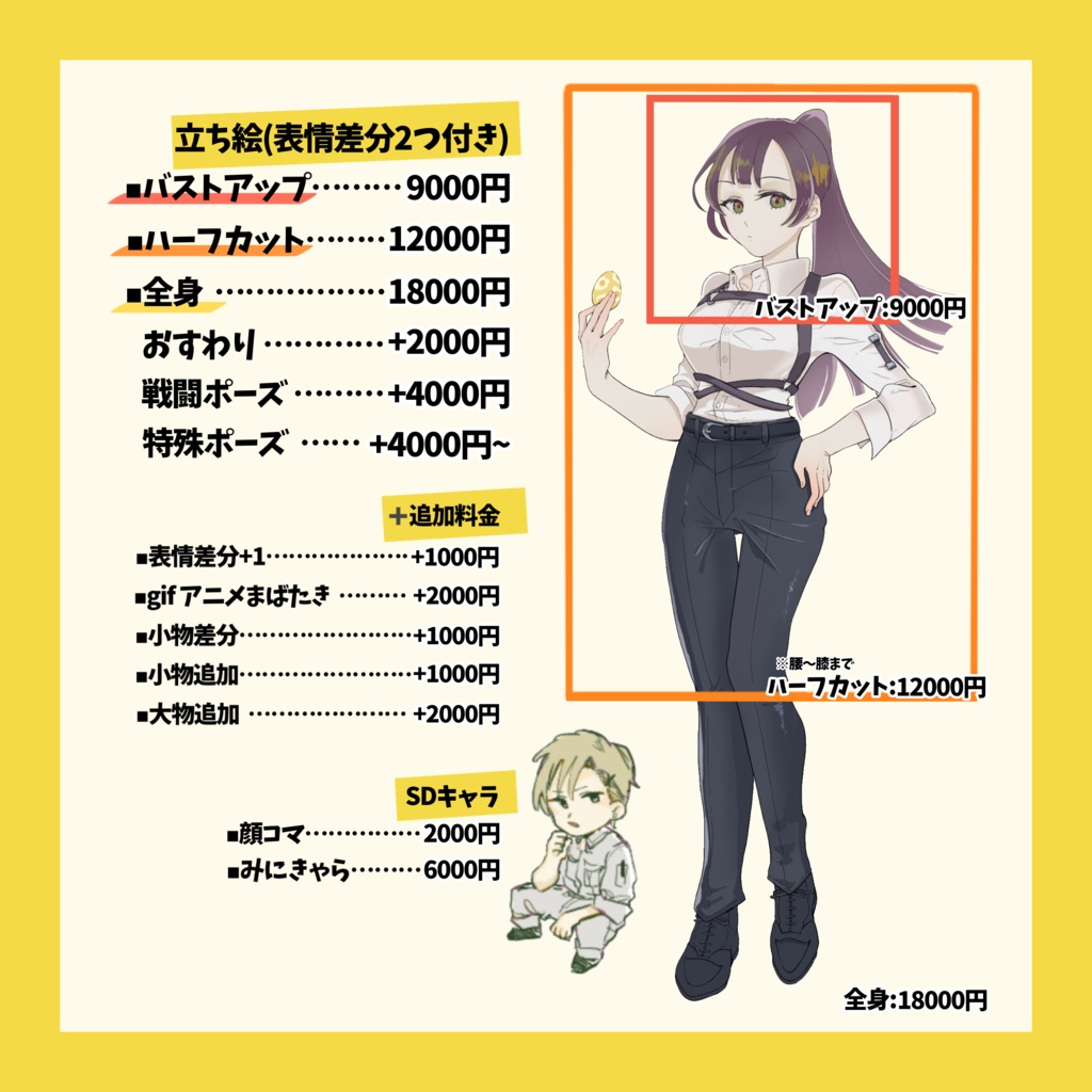立ち絵依頼コミッション/有償配布用