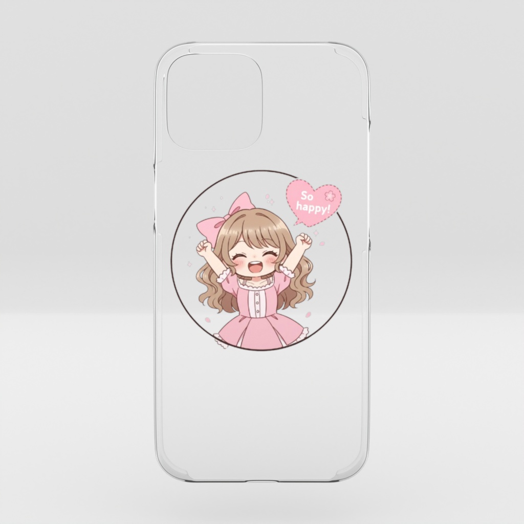 🌸 So happy!  ポケットの中の、まぁるい幸せ クリアスマホケース