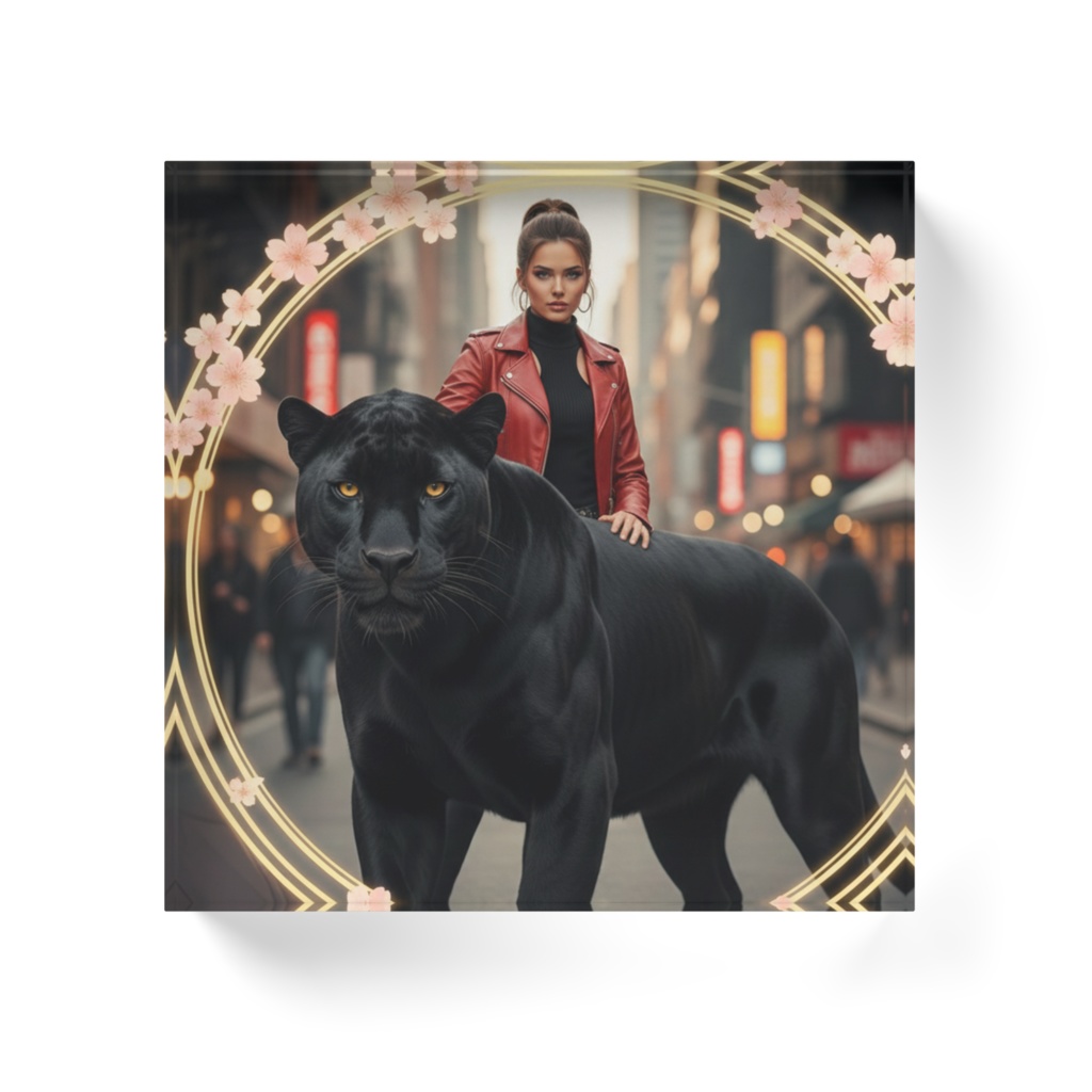 灯(Akari)|静寂を従える守護者 アクリルブロック ― Sakura Universe 公式アート ―