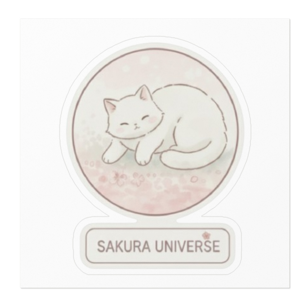 【sakura universe】幸せのうたた寝ハクア🌸 ダイカットステッカー