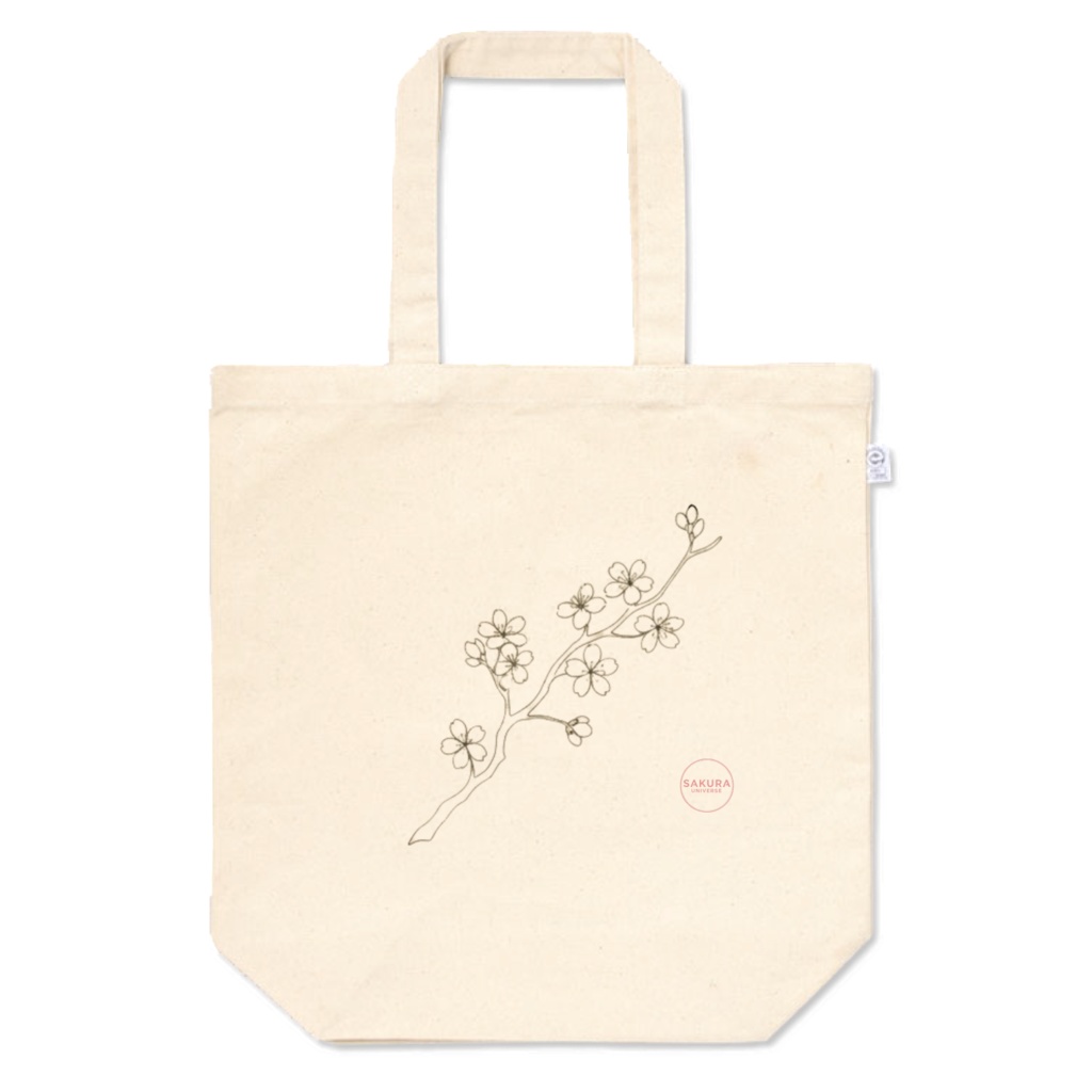 【Sakura Universe:原点】心がふっとほどける 桜のラインアート・トートす