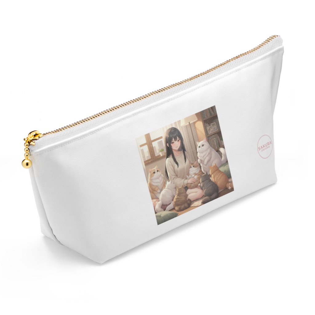 SAKURA Universe|灯と猫たちのオフショットポーチ