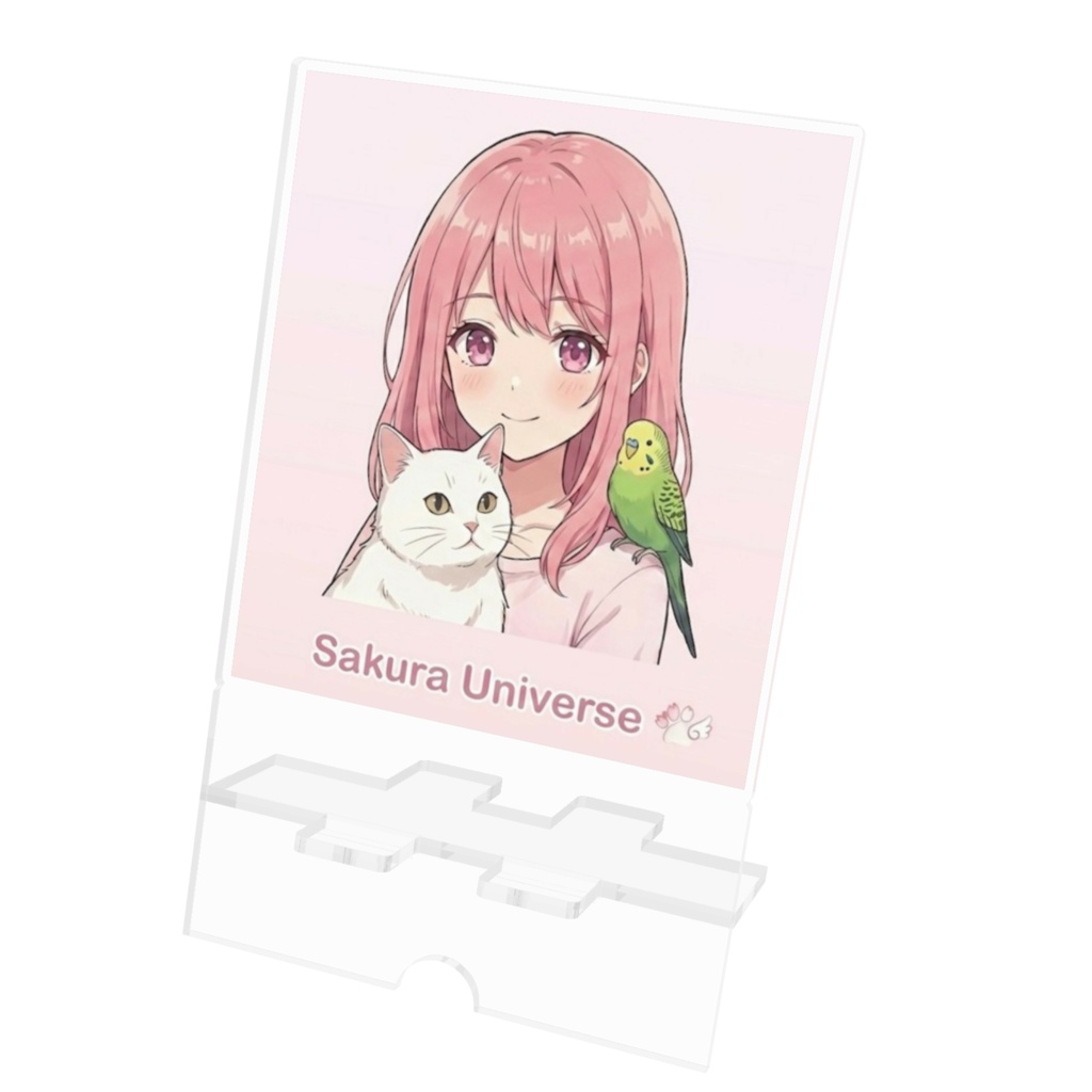 【Sakura Universe】木漏れ日の午後 ～Tomorin Universe～ アートアクリルスマホスタンド リアルイラストVer. （癒やし＆アート！） 