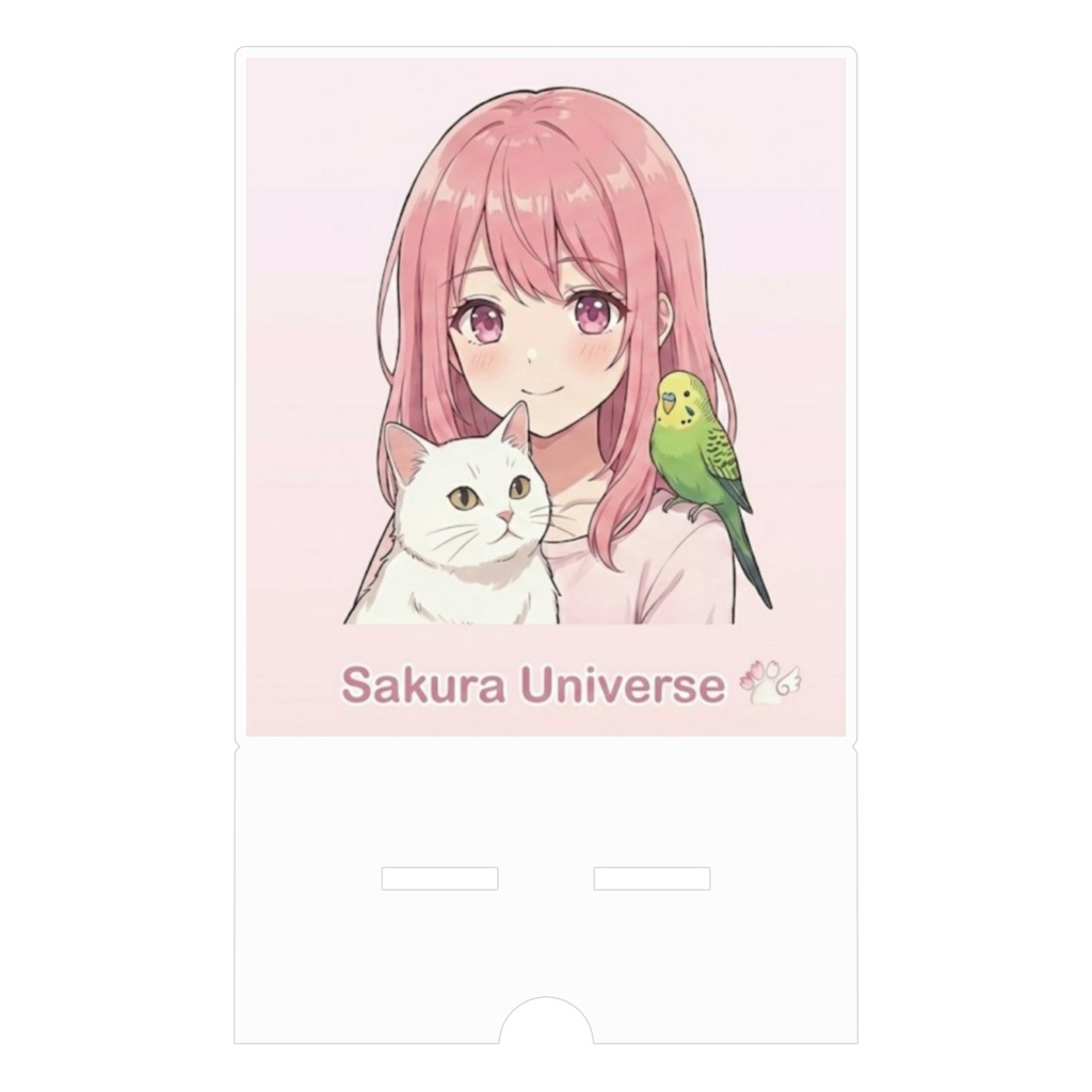 【Sakura Universe】木漏れ日の午後 ~Tomorin Universe~ アートアクリルスマホスタンド リアルイラストVer. (癒やし&アート!)