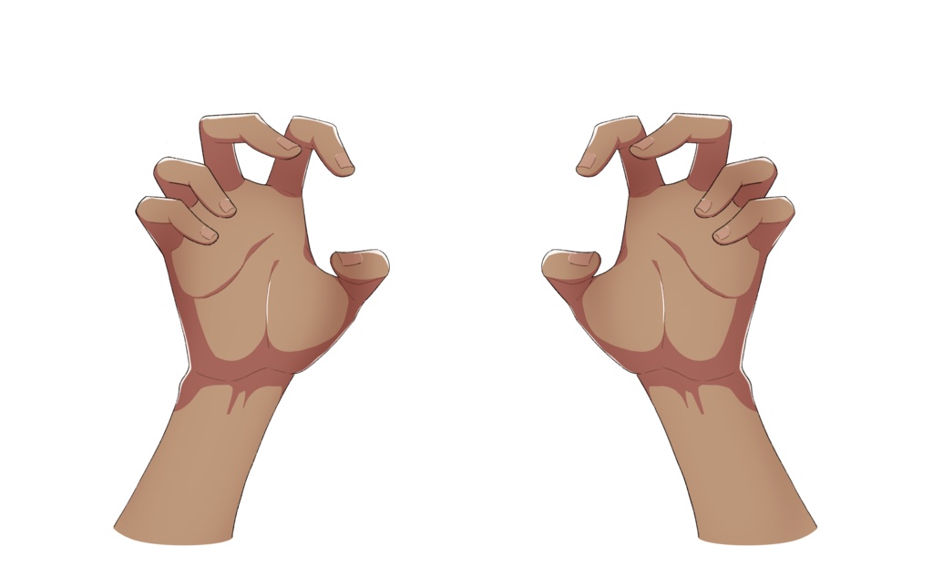 簡単にがおーが出来る手の素材