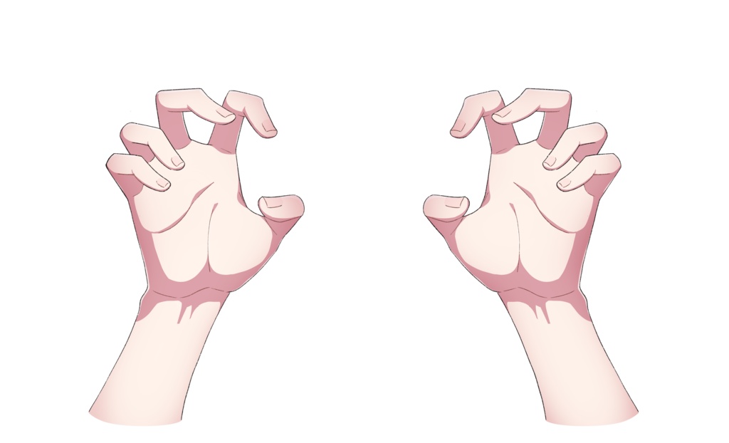 簡単にがおーが出来る手の素材