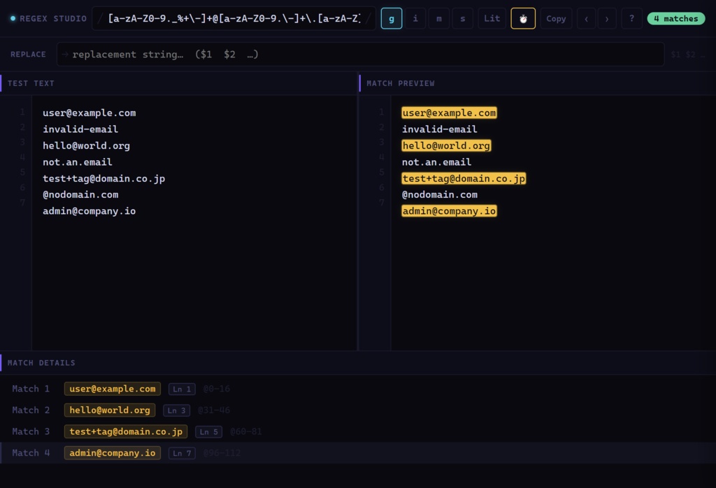 Regex Studio
