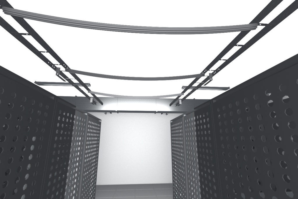 サーバールーム 3Dモデル|完成シーン1室+部品17点(データセンター・機械室・FBX / glTF / blend・商用可)