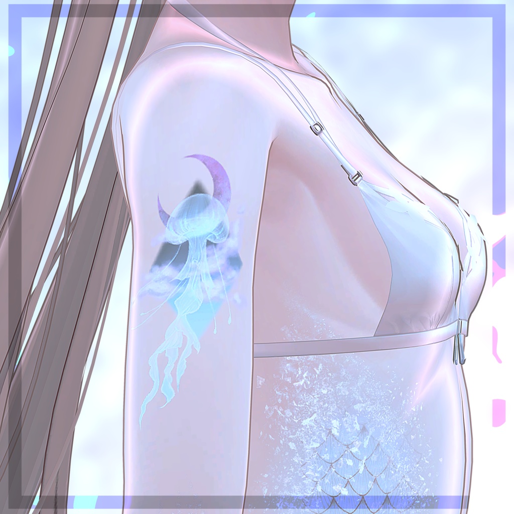 *:..。o○Nereclua○o。..:*クラゲアイテクスチャ+タトゥーテクスチャ/eye texture+tattoo texture【5アバター対応】