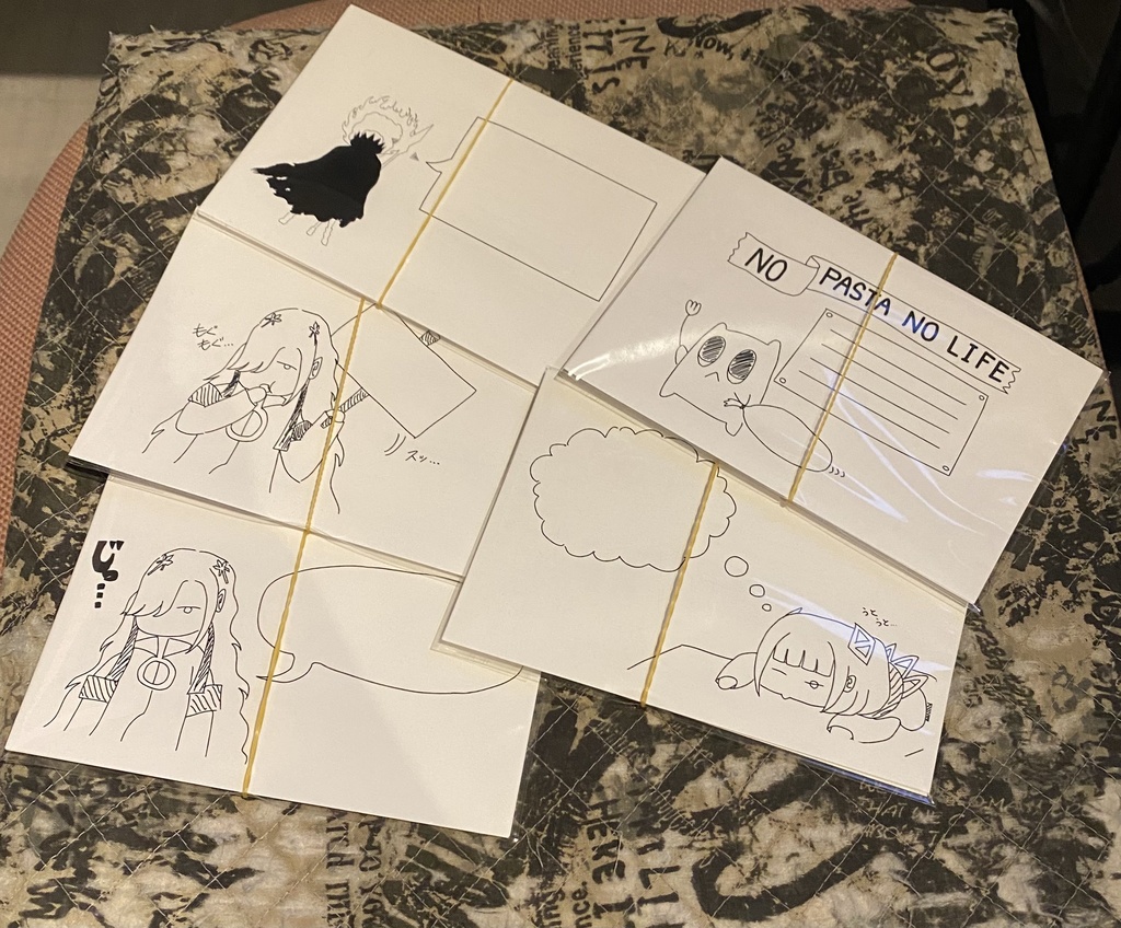 "コメントの書ける”ゆるセカ商店オリジナルポストカード（5枚セット）