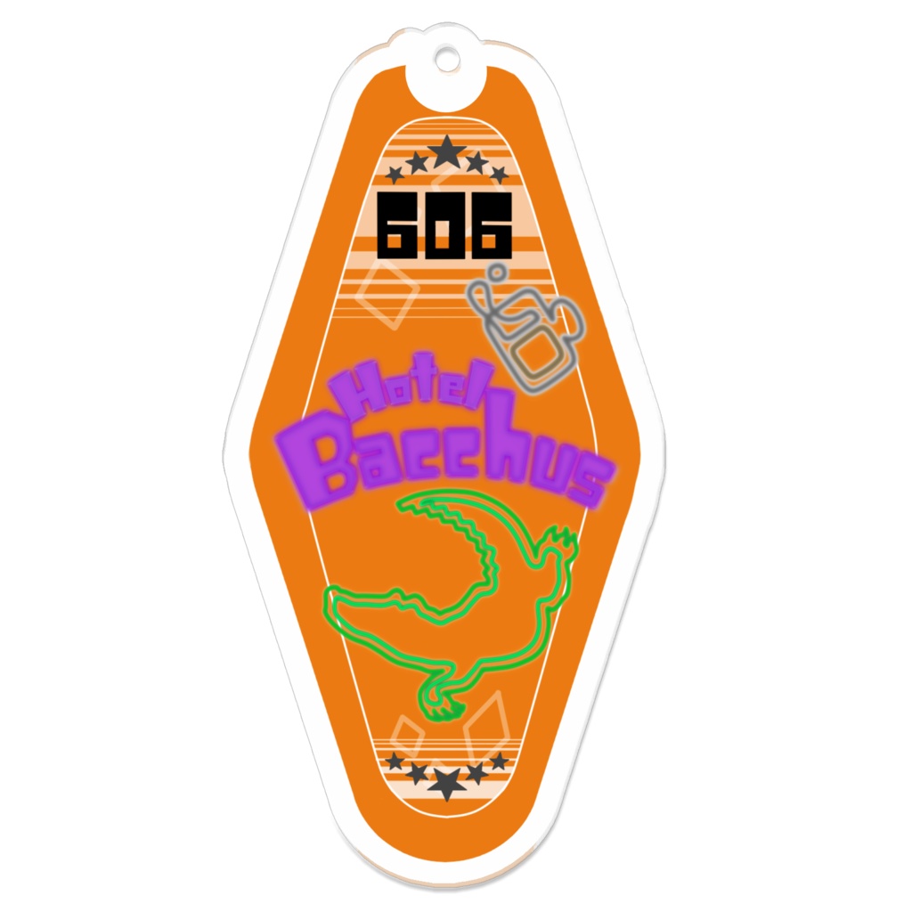 【モーテルキーホルダー】606号室