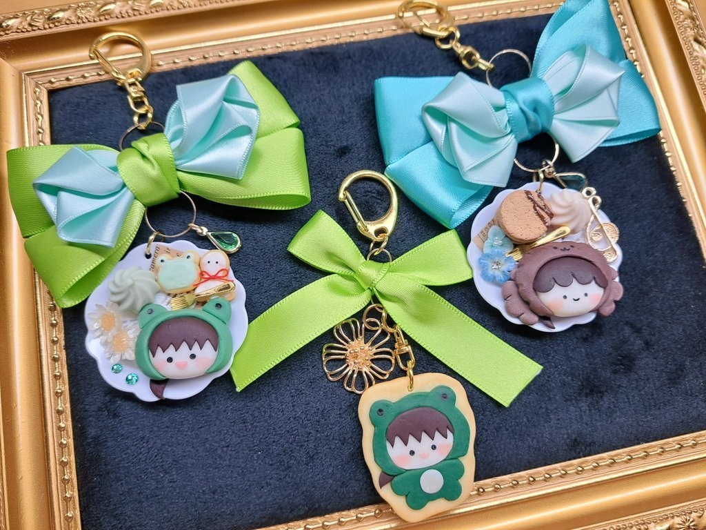 【碧海様】「オリキャラ」 プレート・クッキーチャーム 3点