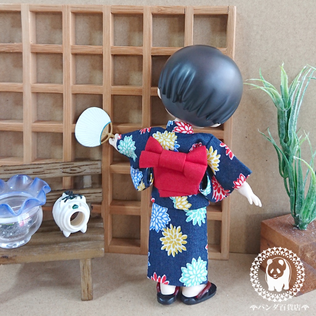 【オビツ11サイズ】 浴衣(女子用)&帯 2点セット