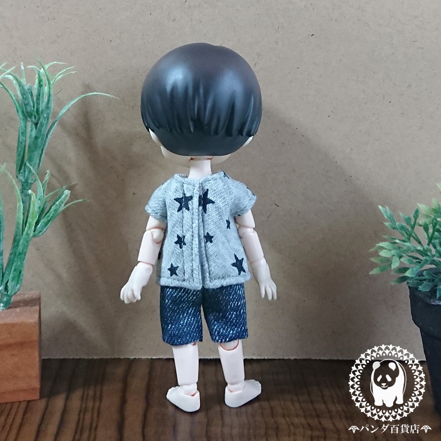 【オビツ11サイズ】 星柄Tシャツ&ハーフパンツ 2点セット