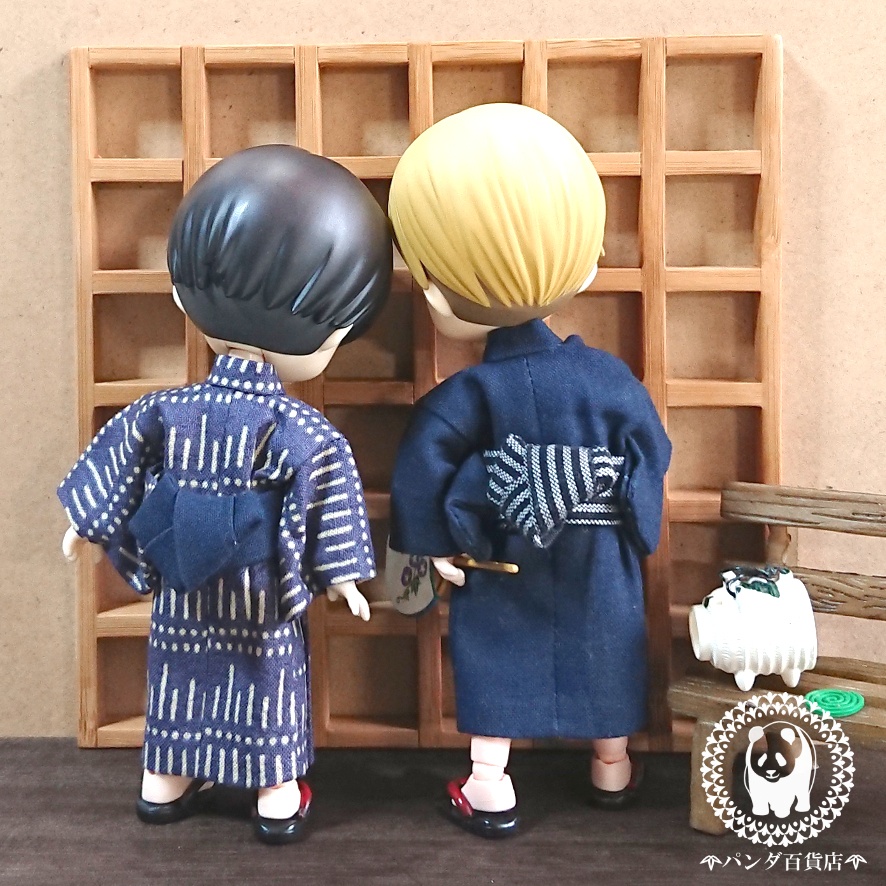 【オビツ11サイズ】 浴衣(男子用)&帯 2点セット