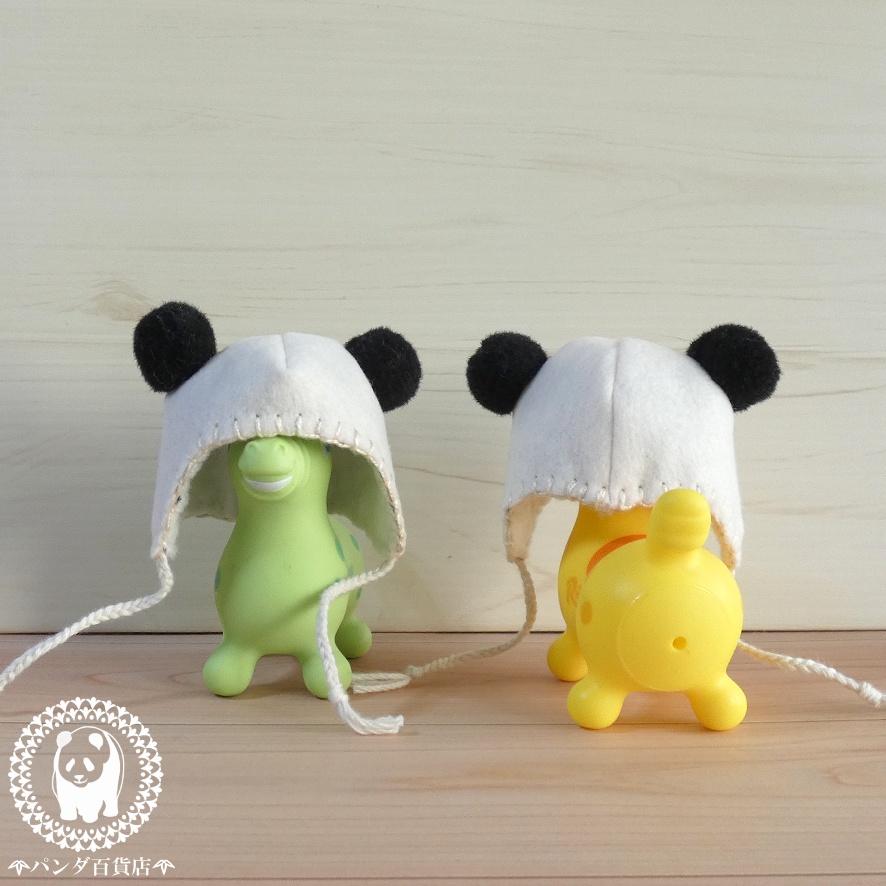 【オビツ11 サイズ】 フエルトパンダ帽子