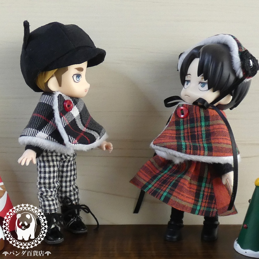 【オビツ11 サイズ】裏起毛あったかケープ