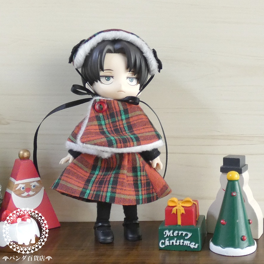 【オビツ11 サイズ】裏起毛あったかケープ