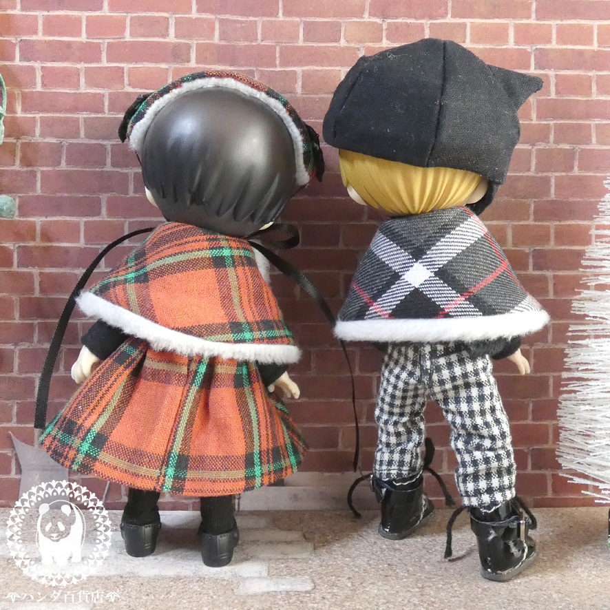 【オビツ11 サイズ】裏起毛あったかケープ