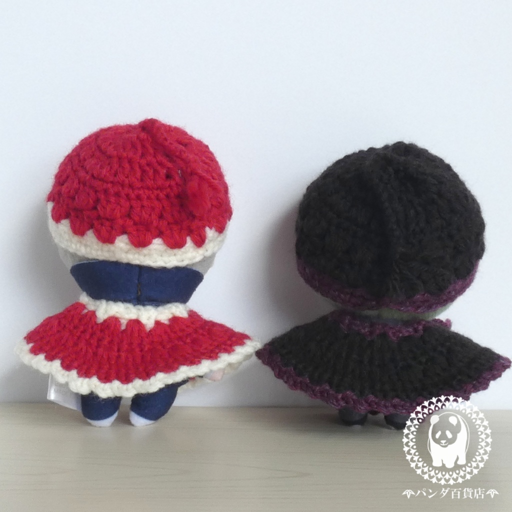 【10cm~12cmぬいぐるみ用】毛糸帽子&ケープセット