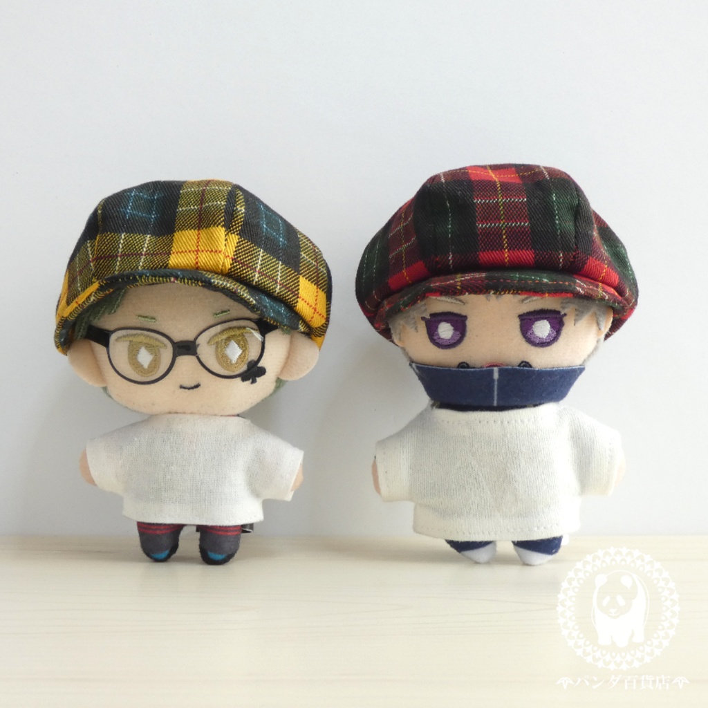 【10cm~12cmぬいぐるみ用】キャスケット帽 (チェック柄)【価格変更】