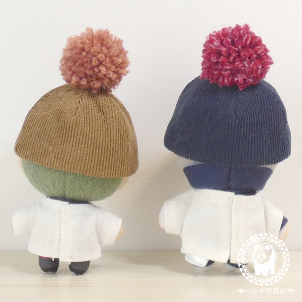 【10cm~12cmぬいぐるみ用】野球帽 (ぽんぽん付きコーデュロイ風)