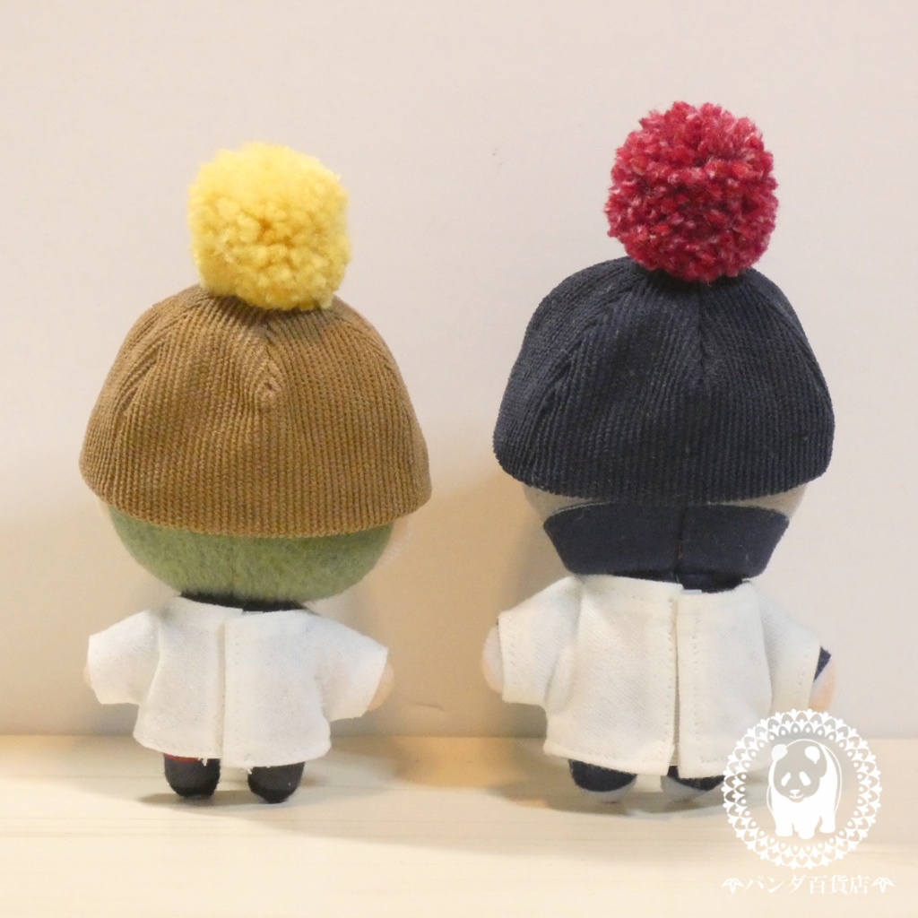 【10cm~12cmぬいぐるみ用】野球帽 (ぽんぽん付きコーデュロイ風)