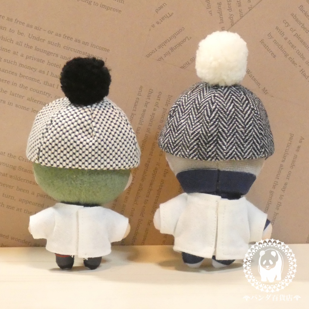 【10cm~12cmぬいぐるみ用】野球帽 (ぽんぽん付きモノトーン)