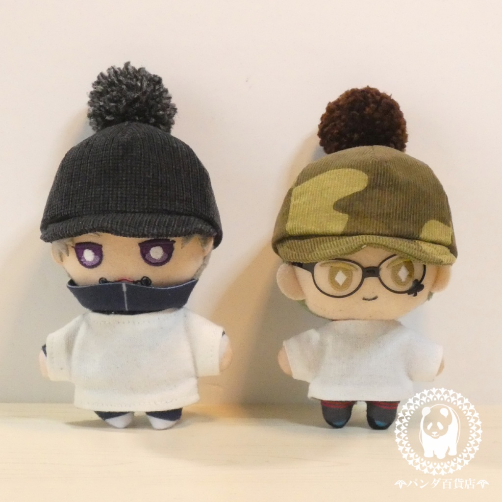 【10cm~12cmぬいぐるみ用】野球帽 (ぽんぽん付きダーク系)