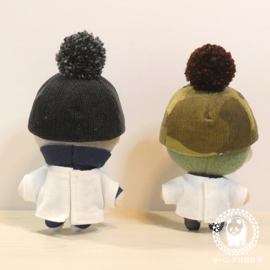 【10cm~12cmぬいぐるみ用】野球帽 (ぽんぽん付きダーク系)