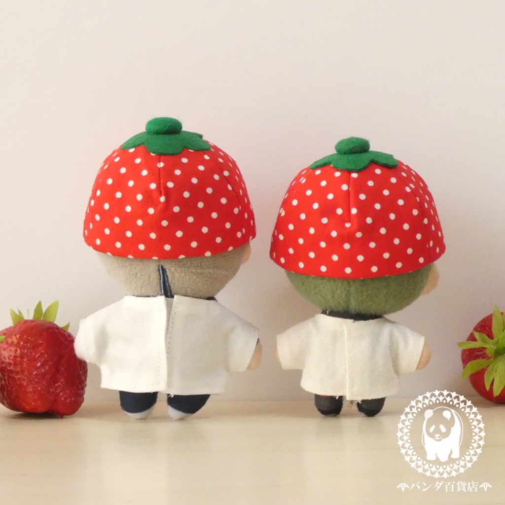 【10cm~12cmぬいぐるみ用】いちご帽