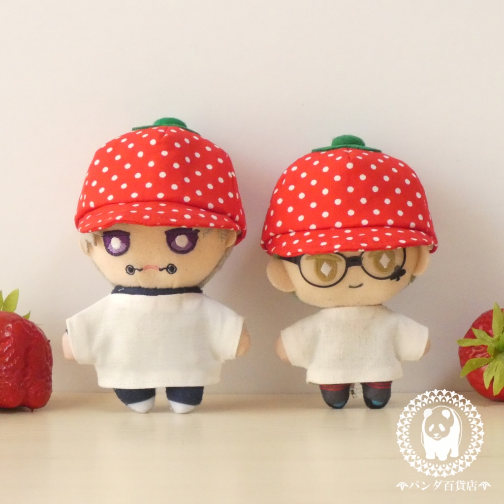【10cm~12cmぬいぐるみ用】いちご帽