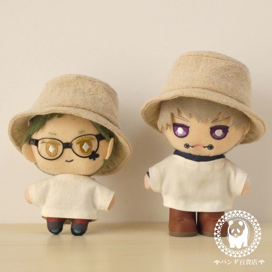 【10cm~12cmぬいぐるみ用】バケットハット (ナチュラル)