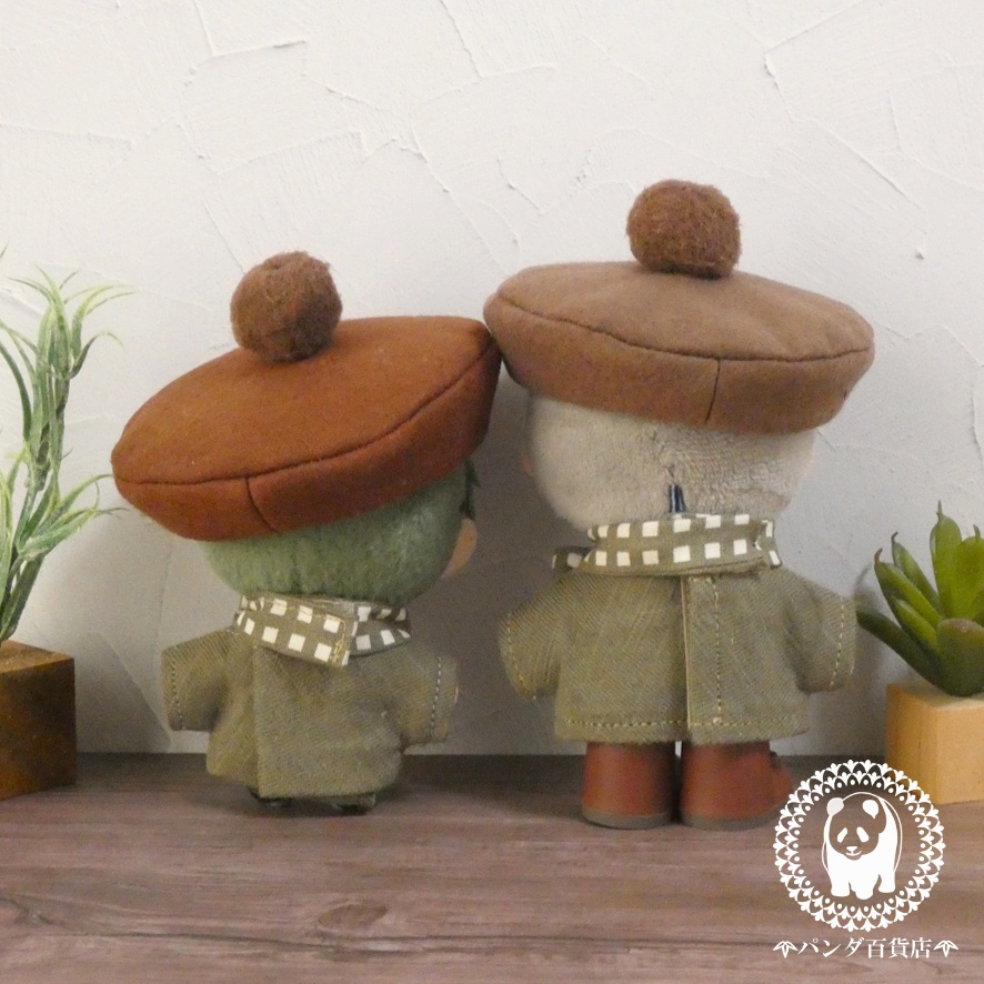 【10cm~12cmぬいぐるみ用】ぽんぽん付きベレー帽 (パステルカラー)