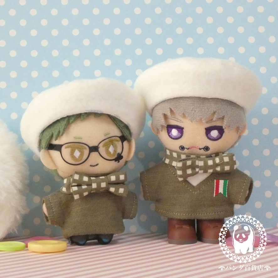 【10cm~12cmぬいぐるみ用】ベレー帽 (ホワイト)