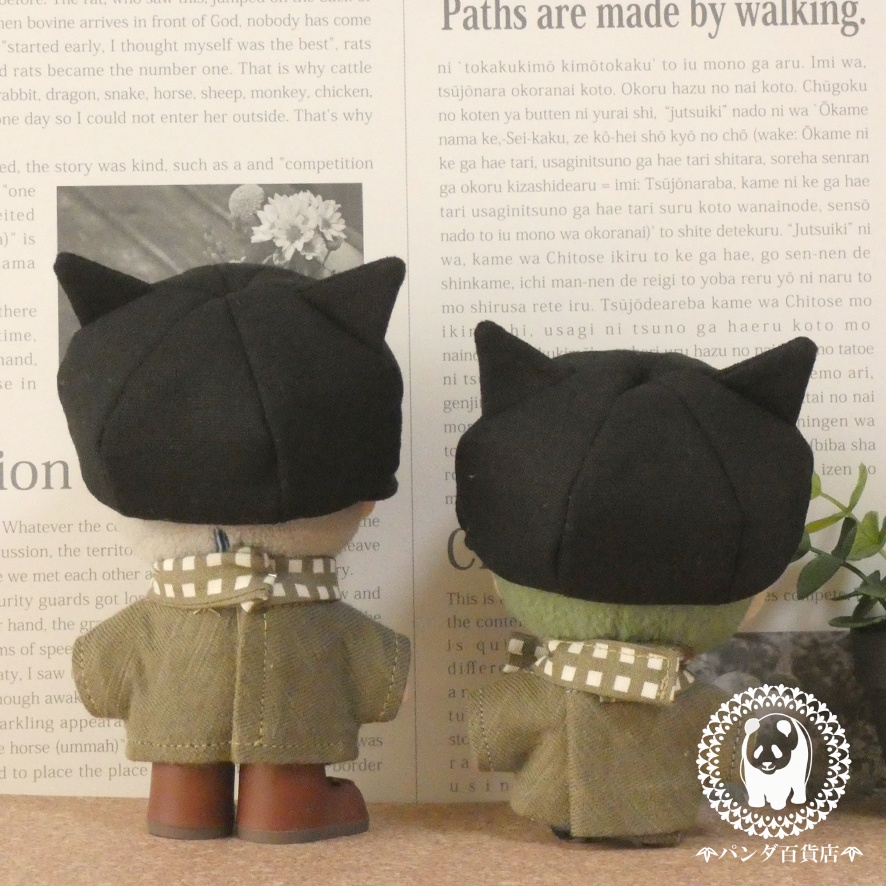 【10cm~12cmぬいぐるみ用】猫耳キャスケット帽