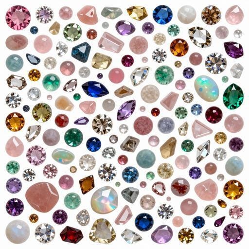 宝石、クリスタル素材｜イエロー・グリーン・ブルーカラー｜gem, crystal｜M0010