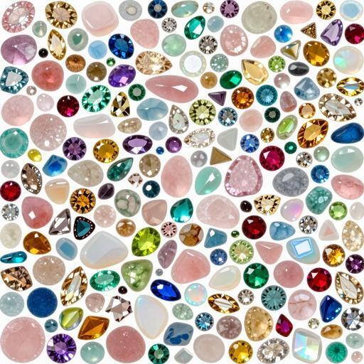 宝石、クリスタル、ビーズ素材|ブルー・赤・グリーンカラー|gemstone, crystal, bead|M0013
