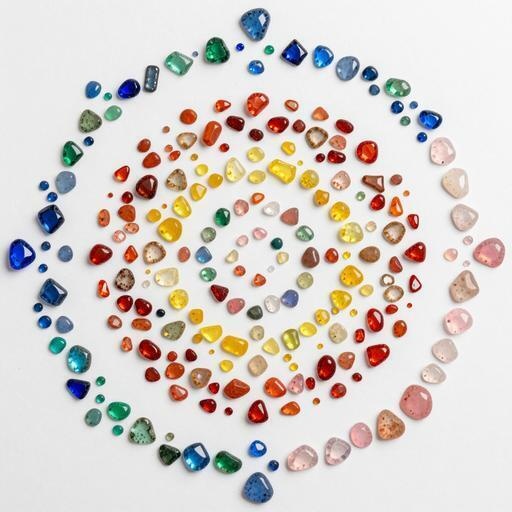 宝石、クリスタル素材｜赤・イエロー・グリーンカラー｜gem, crystal｜M0018