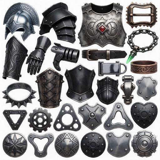 金属、レザー素材｜黒・シルバー・ブラウンカラー｜metal, leather｜M0937