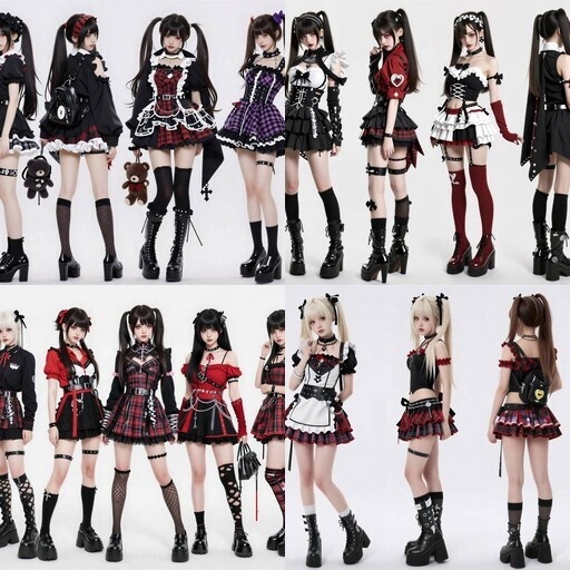 LRUX✝ 顔つき実写系キャラクター 5枚セット (29人）— 地雷×量産×ゴシック×パンク / 世界観統一パック Vol.16 —