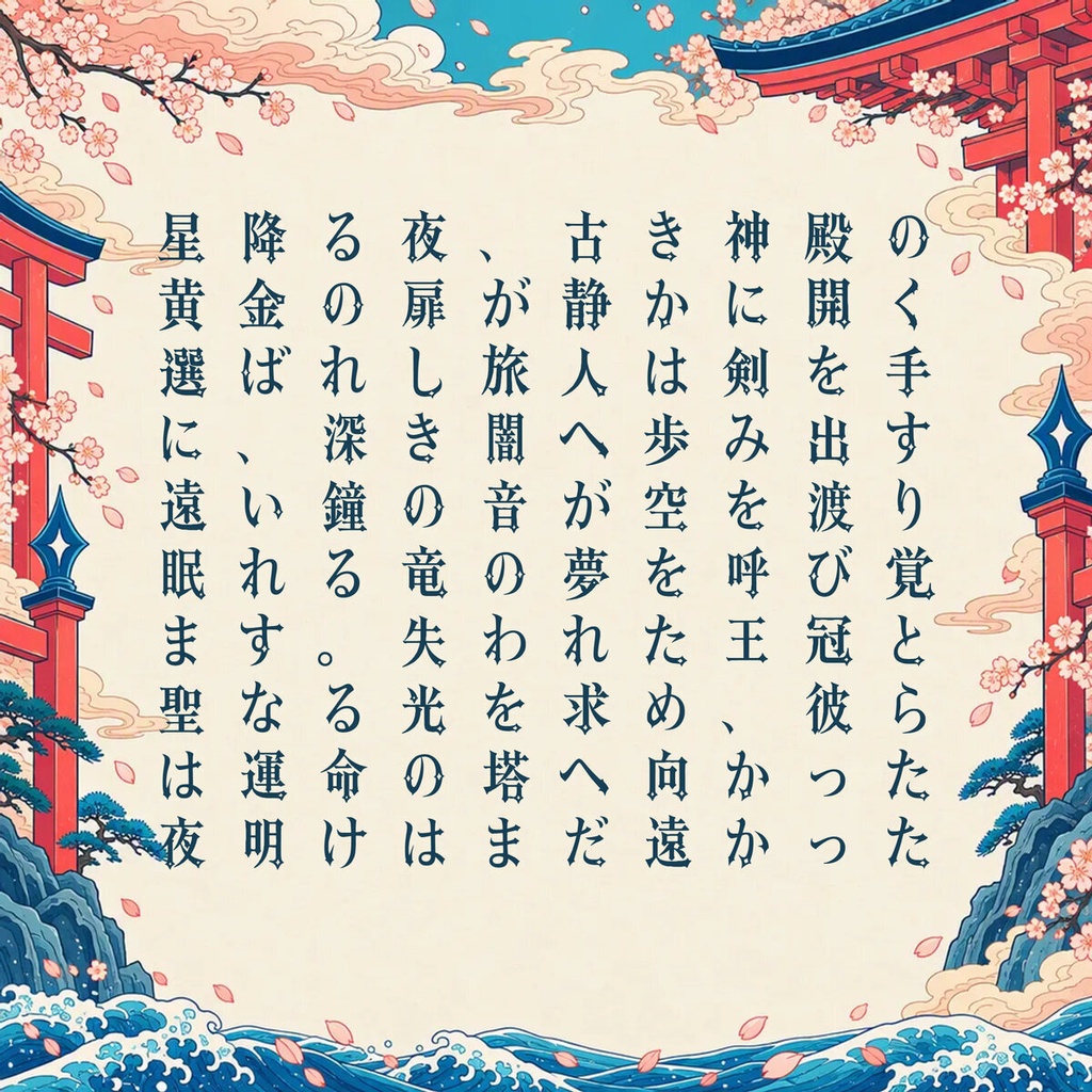 神殿 Shinden【フォント】 — 黄金の重厚装飾書体|常用漢字2,136字