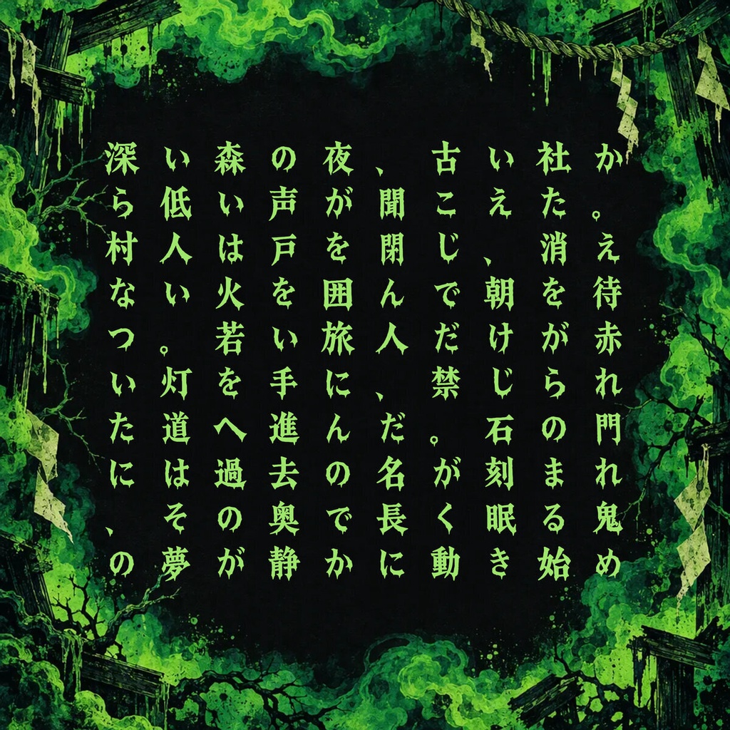 穢れ Kegare【フォント】— 滲み歪むホラーフォント|常用漢字2,136字