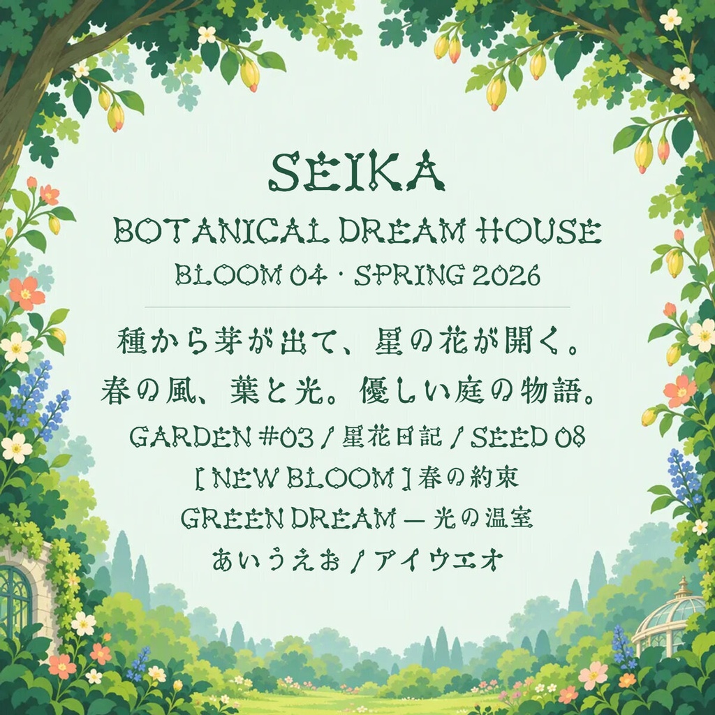 星花 Seika【フォント】 — 芽吹くアールヌーヴォー書体|常用漢字2,136字