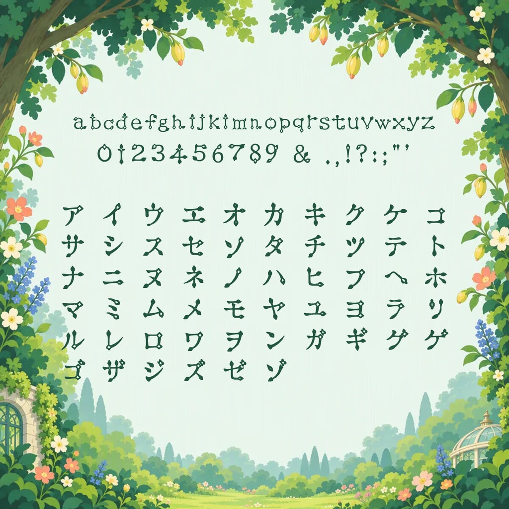 星花 Seika【フォント】— 芽吹くアールヌーヴォー書体|常用漢字2,136字