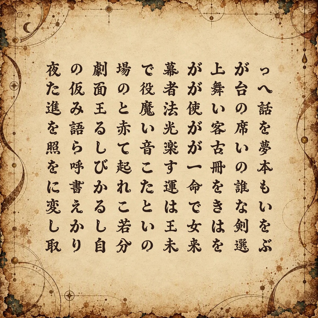 天啓 Tenkei【フォント】— 蛇行するバロック彫刻書体|常用漢字2,136字