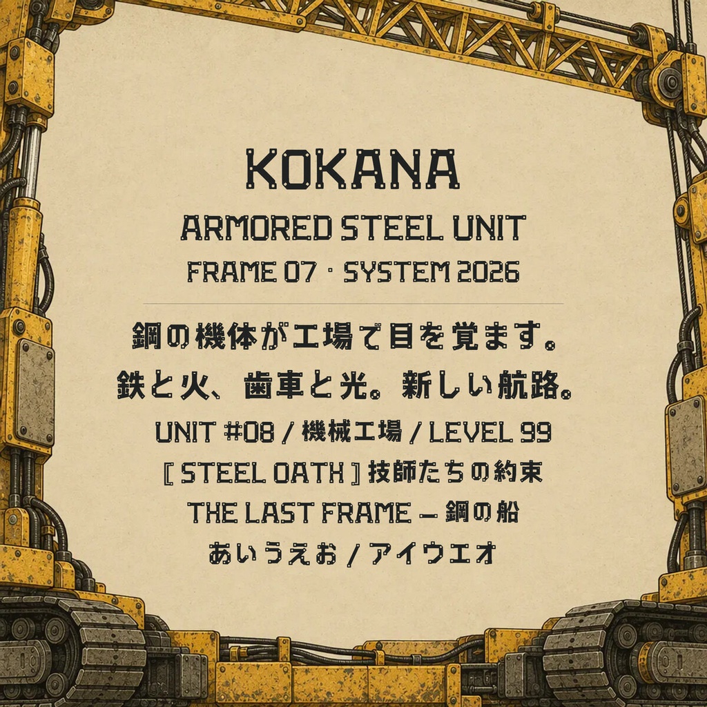 鋼仮名 KoKana Standard【フォント】|かな・英数字301文字